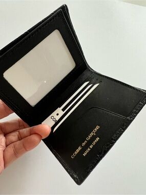New Comme des Garçons Leather ID/Photo Wallet